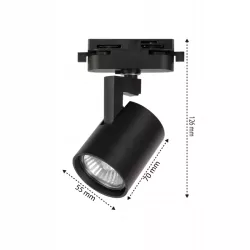 Reflektor szynowy LED lampa szynoprzewód sufitowy oprawa spot GU10 1-FAZA-5904703011996