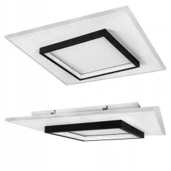 Lampa LED panel żyrandol plafon 40x40 cm 32W 4000K czarna XUDO-5904703012559