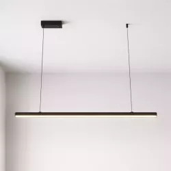 Lampa LED wisząca żyrandol liniowa biurowa 120cm 4000K czarna XUDO-5904703012580