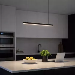 Lampa LED wisząca żyrandol liniowa biurowa 120cm 4000K czarna XUDO-5904703012580