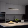 Lampa LED wisząca żyrandol liniowa biurowa 120cm 4000K czarna XUDO-5904703012580