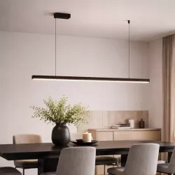 Lampa LED wisząca żyrandol liniowa biurowa 120cm 4000K czarna XUDO-5904703012580