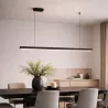 Lampa LED wisząca żyrandol liniowa biurowa 120cm 4000K czarna XUDO-5904703012580