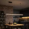 Lampa LED wisząca żyrandol liniowa biurowa 120cm 4000K czarna XUDO-5904703012580