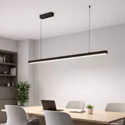 Lampa LED wisząca żyrandol liniowa biurowa 120cm 4000K czarna XUDO-5904703012580