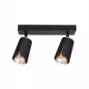 REFLEKTORY DWA RUCHOME LED GU10 KINKIET CZARNO ZŁOTY-5904703011637