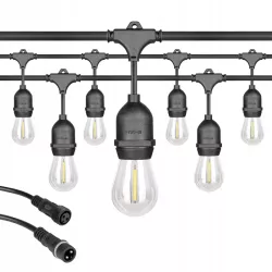 Girlanda Ogrodowa Świetlna 10M 10X Żarówka LED E27 Przewód Wodoszczelna-5904703014508