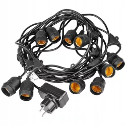 Girlanda Ogrodowa Świetlna 20M 20X Żarówka LED E27 Przewód Wodoszczelna-5904703014515