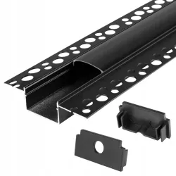 Profil Aluminiowy LED 2m Do Płyt GK Gipsowych 20mm Wpuszczany Regips klosz-5904703014539