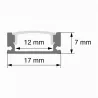 Profil Aluminiowy LED 2m nawierzchniowy SLIM Do Taśmy z Kloszem zaślepka-5904703014621