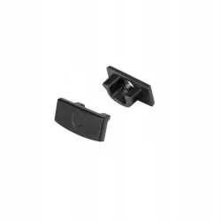 XD-FF400BM Profil do taśmy LED nawierzchniowy SLIM 2m czarny klosz mleczny-5904703014638