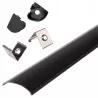 Profil LED aluminiowy narożny do TAŚMY Z KLOSZEM 2m kątowy czarny-5904703014652