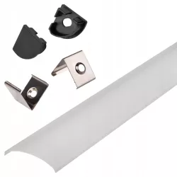 Profil LED aluminiowy narożny do TAŚMY Z KLOSZEM 2m kątowy czarny-5904703014669