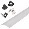 Profil LED aluminiowy narożny do TAŚMY Z KLOSZEM 2m kątowy czarny-5904703014669