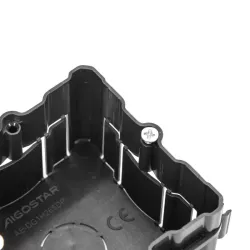 Niemiecka pojedyncza puszka podtynkowa czarna - 8433325210984