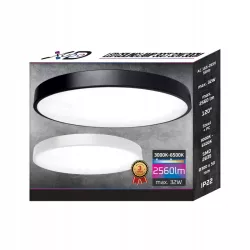 Lampa sufitowa plafon LED regulacja 32W 30cm 3 BARWY czarny XUDO-5904703014911