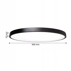 Lampa sufitowa plafon LED regulacja 32W 30cm 3 BARWY czarny XUDO-5904703014911