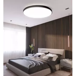 PLAFON LED LAMPA SUFITOWA DUŻA 72W 3000-6500K 50CM OKRĄGŁA CZARNA-5904703014959