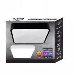 Lampa sufitowa plafon LED regulacja 32W 30cm 3 BARWY czarny XUDO-5904703014874