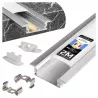 Profil Aluminiowy LED 2m wpuszczany Do Taśmy z Kloszem zaślepka uchwyt-5908263382459