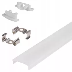 Profil Aluminiowy LED 2m wpuszczany Do Taśmy z Kloszem zaślepka uchwyt-5908263382459