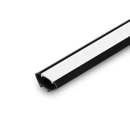 Profil LED Corner narożny czarny 22x12mm PVC klosz MLECZNY-5908263383074