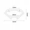 Profil LED Corner narożny czarny 22x12mm PVC klosz MLECZNY-5908263383074