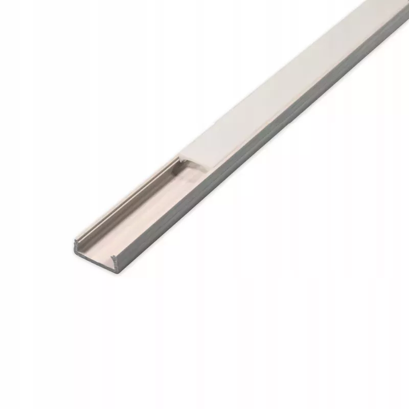 PROFIL DO LED SZARY PCV 16x7 Z MLECZNYM KLOSZEM 2M-5908263382923