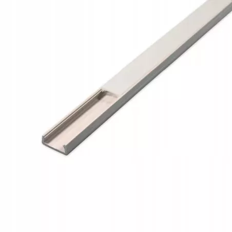 PROFIL DO LED PCV SZARY 16x7 Z MLECZNYM KLOSZEM 1M-5908263382848