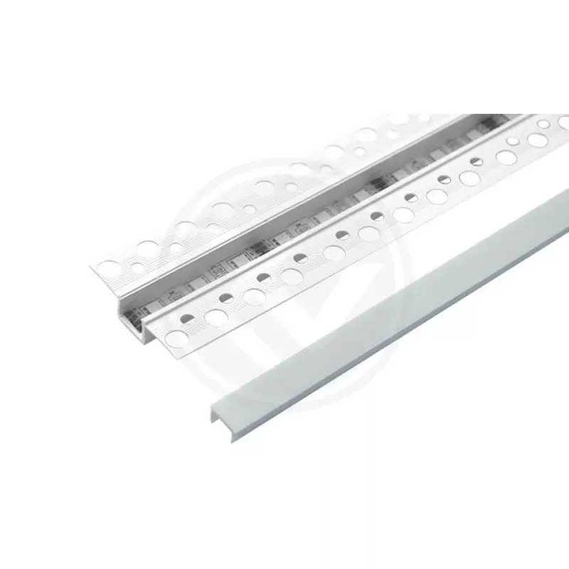 Profil LED PCV 50x12 Wpuszczany GK biały 1m Mleczn-5903002034569