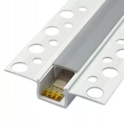 PROFIL LED wpuszczany wpust DO PŁYT KARTON GIPS 2M biały klosz mleczny-5908263389793
