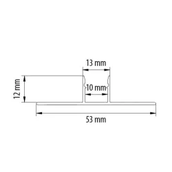 Profil Led Masterled GK do płytek 2m czarny.-5904703003434