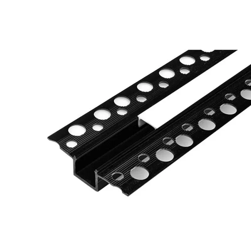 Profil LED PCV 50x12 Wpuszczany GK czarny 2m Mlecz-5904703007791