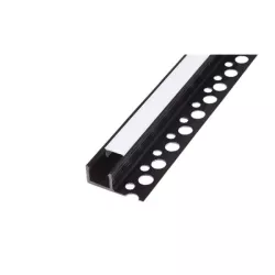 Profil LED PCV 33x12 Wpusz glazura czarny 2m Mlec-5904703007623