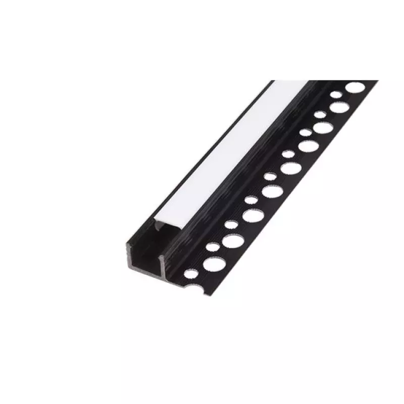 Profil LED PCV 33x12 Wpusz glazura czarny 2m Mlec-5904703007623