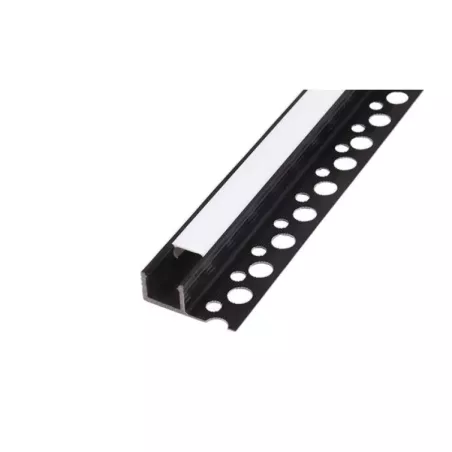 Profil LED PCV 33x12 Wpusz glazura czarny 2m Mlec-5904703007623