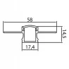 PROFIL LED aluminiowy WPUSZCZANY 12mm do GK płytek kafli glazur 2m + klosz-5904703003526