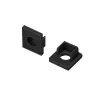 Zaślepka Masterled GK 10mm czarna z otworem-5904703027348