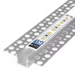 PROFIL LED aluminiowy 10mm do GK karton gips płytek kafli glazur 2m + klosz-5904703015451