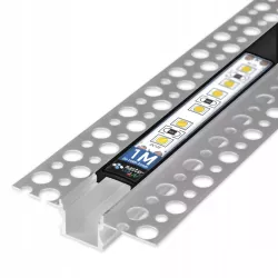 PROFIL LED aluminiowy 10mm do GK karton gips płytek kafli glazur 2m + klosz-5904703015451