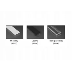 PROFIL LED aluminiowy 10mm do GK karton gips płytek kafli glazur 2m + klosz-5904703015451