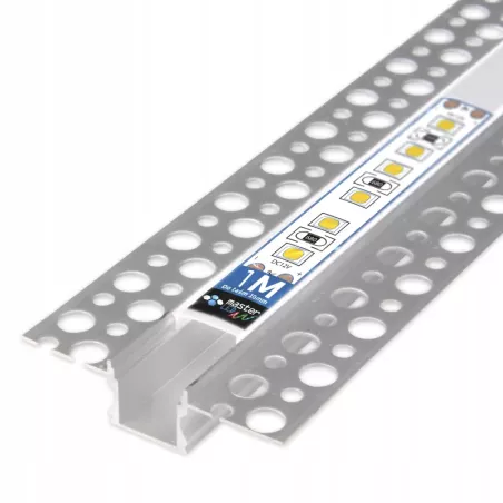 PROFIL LED aluminiowy WPUSZCZANY 10mm do GK płytek kafli glazur 1m + klosz-5904703016090