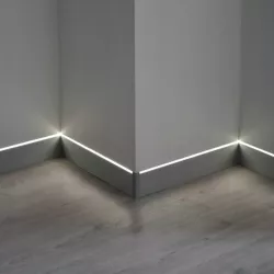 PROFIL LED aluminiowy WPUSZCZANY 10mm do GK płytek kafli glazur 1m + klosz-5904703016090