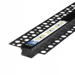 PROFIL LED aluminiowy WPUSZCZANY 10mm do GK płytek kafli glazur 1m + klosz-5904703016083