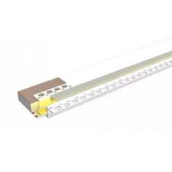PROFIL LED aluminiowy WPUSZCZANY 10mm do GK płytek kafli glazur 1m + klosz-5904703016083