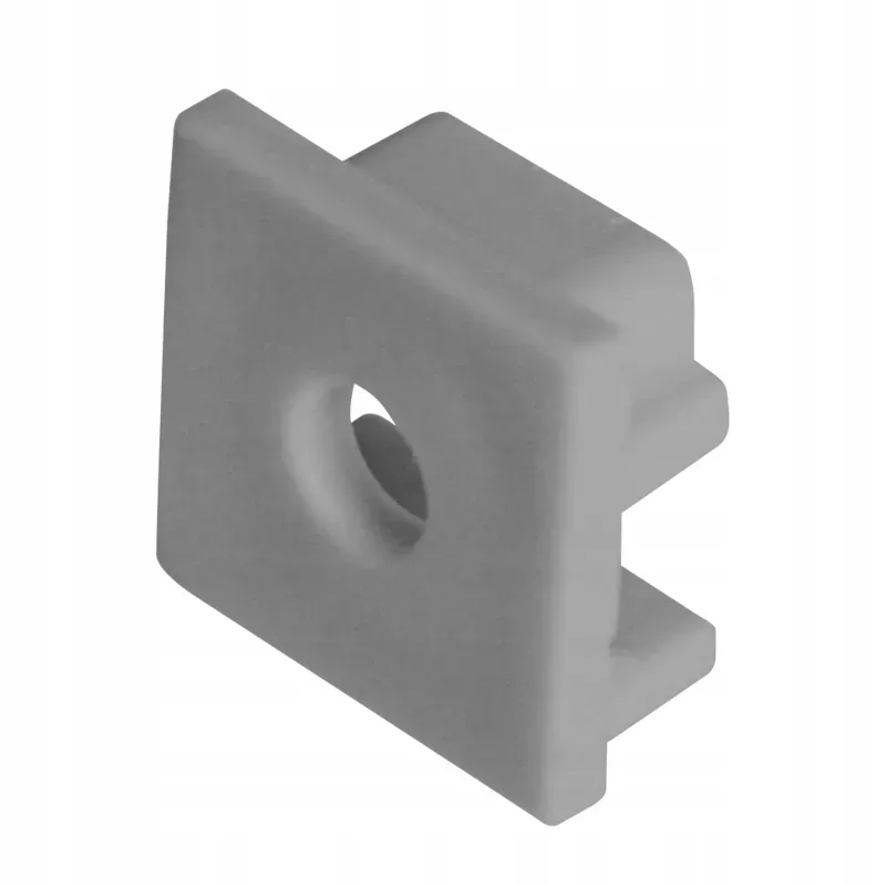 Zaślepka do profilu Master LED GK single szara z otworem-5904703015147