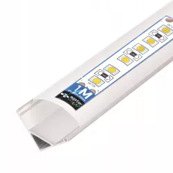 Profil LED narożny do TAŚMY LED Z KLOSZEM 1m aluminiowy kątowy-5904703016052