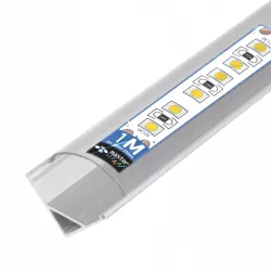 Profil LED narożny do TAŚMY LED Z KLOSZEM 1m aluminiowy kątowy-5904703016052