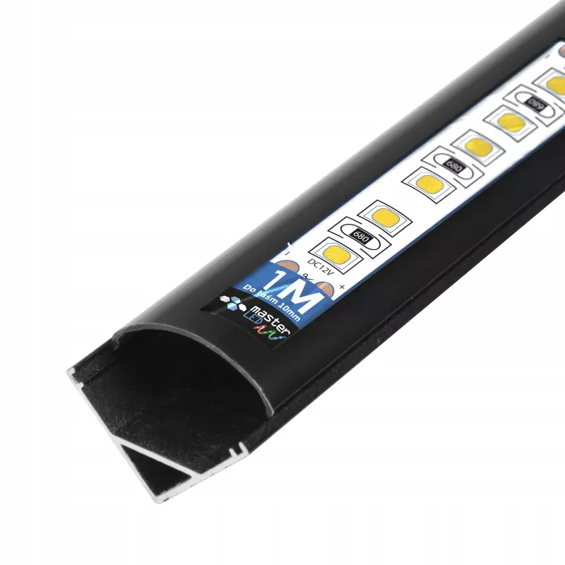 Profil LED narożny do TAŚMY LED Z KLOSZEM 1m aluminiowy kątowy-5904703016045