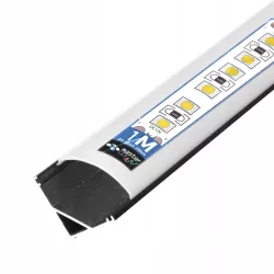 Profil LED narożny do TAŚMY LED Z KLOSZEM 1m aluminiowy kątowy-5904703016045